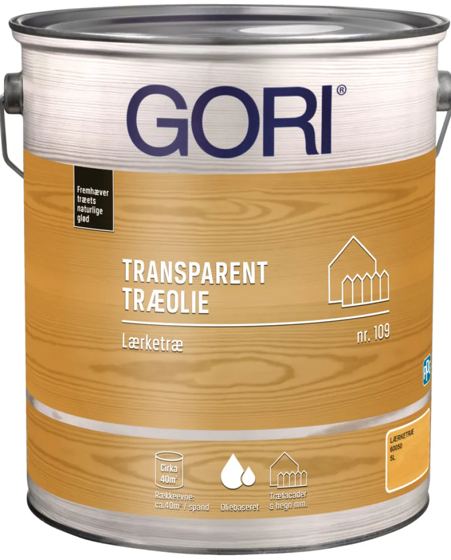 GORI Træolie*109 transparent træolie lærketræ 5 liter Klar