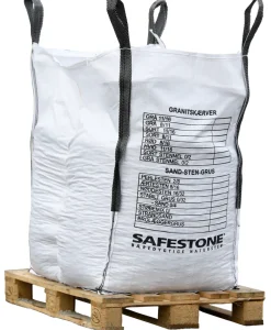Safestone by ZURFACE Skærver & Sten|Big Bags*Granitskærver grå stenungsund 11–16 mm - Safestone Overvejende grå med en smule hvid og rød i