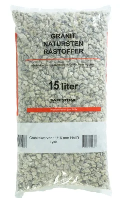 Safestone by ZURFACE Skærver & Sten*Granitskærver 11–16 mm hvid Lysit - Safestone