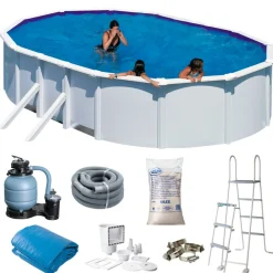 Swim & Fun Pools*Gre poolpakke oval 25323 liter - Hvid