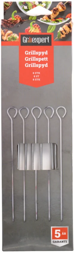 Grillexpert® Grilltilbehør*Grillspyd rustfrit stål 8 stk. -