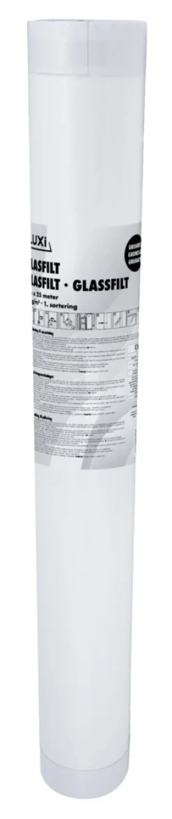 LUXI® Glasvæv & -Filt*Grundet glasfilt 1 x 25 meter -