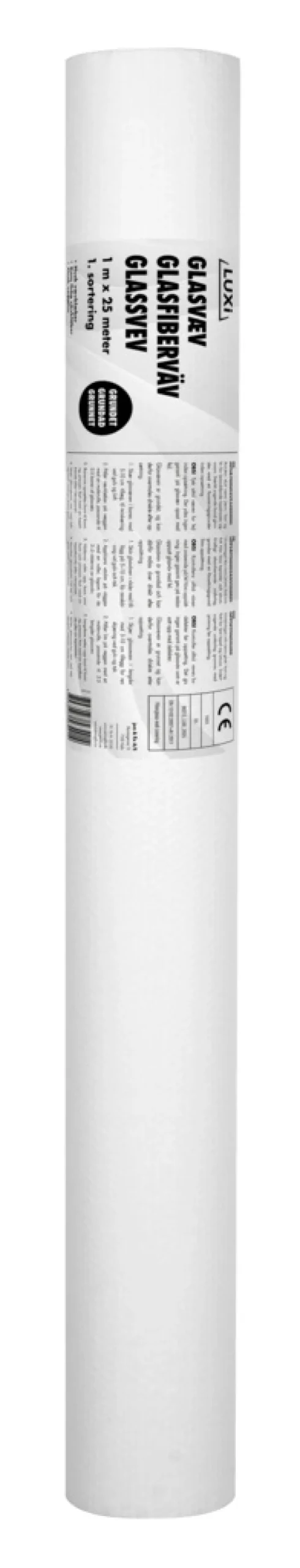 LUXI® Glasvæv & -Filt*Grundet glasvæv 25 meter -