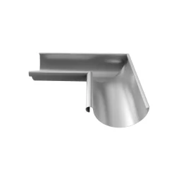 Grøvik Tagrender*hjørne indvendig 90 gr. T125 aluminium Sølv (aluminium)