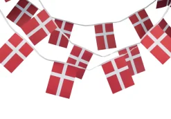 Gamle Danmark Pynt & Festudstyr*Guirlande m/20 stk. papirflag