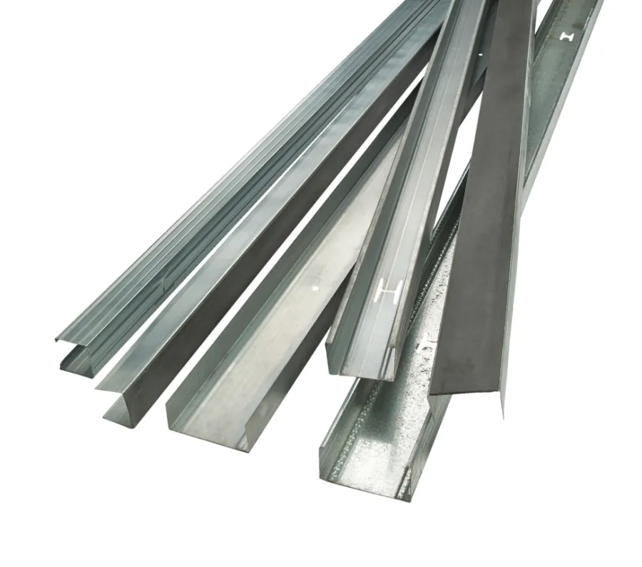 Gipsplader*Gulv- og loftskinne med foam, U-profil 45 mm