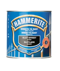 Hammerite Metalmaling Udendørs|Træ- & Metalmaling*metalmaling glat effekt 750 ml Sort