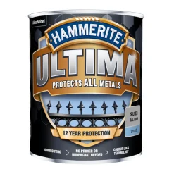 Hammerite Metalmaling Udendørs|Træ- & Metalmaling*Ultima metalmaling 750 ml Sølv