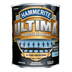 Hammerite Metalmaling Udendørs|Træ- & Metalmaling*Ultima metalmaling 750 ml Grå