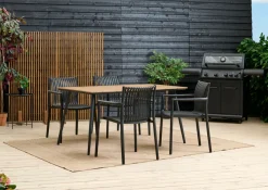 Sunlife® Sæsonafslutning|Haveborde*Havebord Beijing sort/teak 148 x 85 cm - Teak/sort