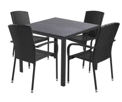 Sunlife® Sæsonafslutning|Haveborde*Havebord Havanna 90x90 cm i aluminium og nonwood -