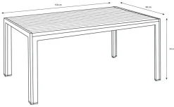 Sunlife® Sæsonafslutning|Haveborde*Havebord Havanna 150 x 90 cm i aluminium og nonwood -