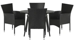 Sunlife® Sæsonafslutning|Haveborde*Havebord Madrid Ø110 cm - Sort