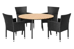Sunlife® Sæsonafslutning|Haveborde*Havebord Nebraska stål/nonwood Ø150 cm -