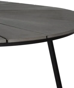 Haveborde*Havebord ovalt sort/brun 195 x 102 cm Sortbrun (bordplade)/sort (stel)