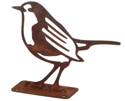 Gardenlife Land Lys & Havedekorationer*Havefigur rødhals H10,1 cm Rust