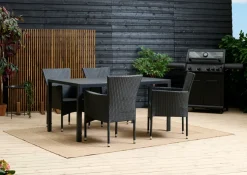 Sunlife® Sæsonafslutning|Havestole*Havestol Bangkok i metal og sort polyrattan -
