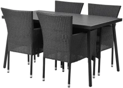 Sunlife® Sæsonafslutning|Havestole*Havestol Bangkok i metal og sort polyrattan -