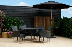 Sunlife® Sæsonafslutning|Havestole*Havestol Bangkok i metal og sort polyrattan -