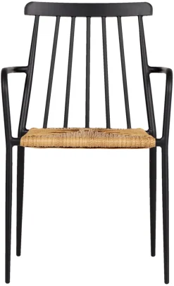 Envy Havestole*Havestol stabelbar alu/rattan sort - Sort/nature