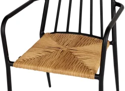 Envy Havestole*Havestol stabelbar alu/rattan sort - Sort/nature