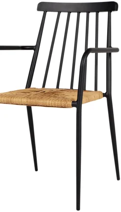 Envy Havestole*Havestol stabelbar alu/rattan sort - Sort/nature