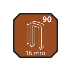 Probuilder Øvrigt Tilbehør*Hæfteklamme 16 mm nr. 90 5000 stk. -