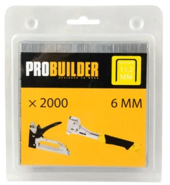 Probuilder Hæftepistoler*Hæfteklammer 6 mm nr. 53F 2000 stk. -