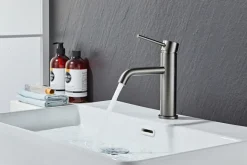 Håndvaskarmatur*Håndvaskarmatur Slim vinkel gunmetal