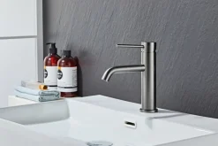 Håndvaskarmatur*Håndvaskarmatur Slim vinkel gunmetal