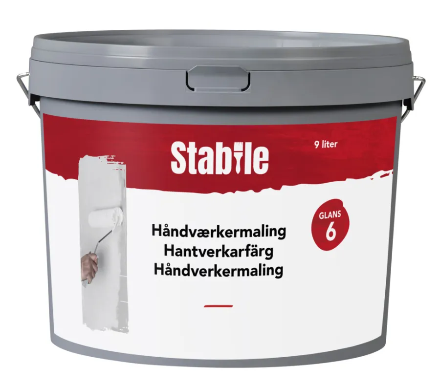 Stabile® Vægmaling*Håndværkermaling 6 modehvid 9 liter - Modehvid (NCS-kode s1002-y20r)