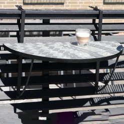 Sunlife® Haveborde|Caféborde & Caféstole*Hængebord altan Rom mosaik 70 x 36 cm - Multi/sort