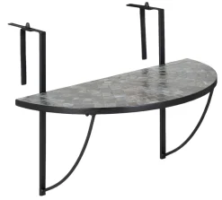Sunlife® Haveborde|Caféborde & Caféstole*Hængebord altan Rom mosaik 70 x 36 cm - Multi/sort