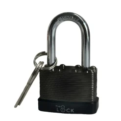 The lock Hængelåse*Hængelås Heavy Duty m/to nøgler 45 mm zink Sort