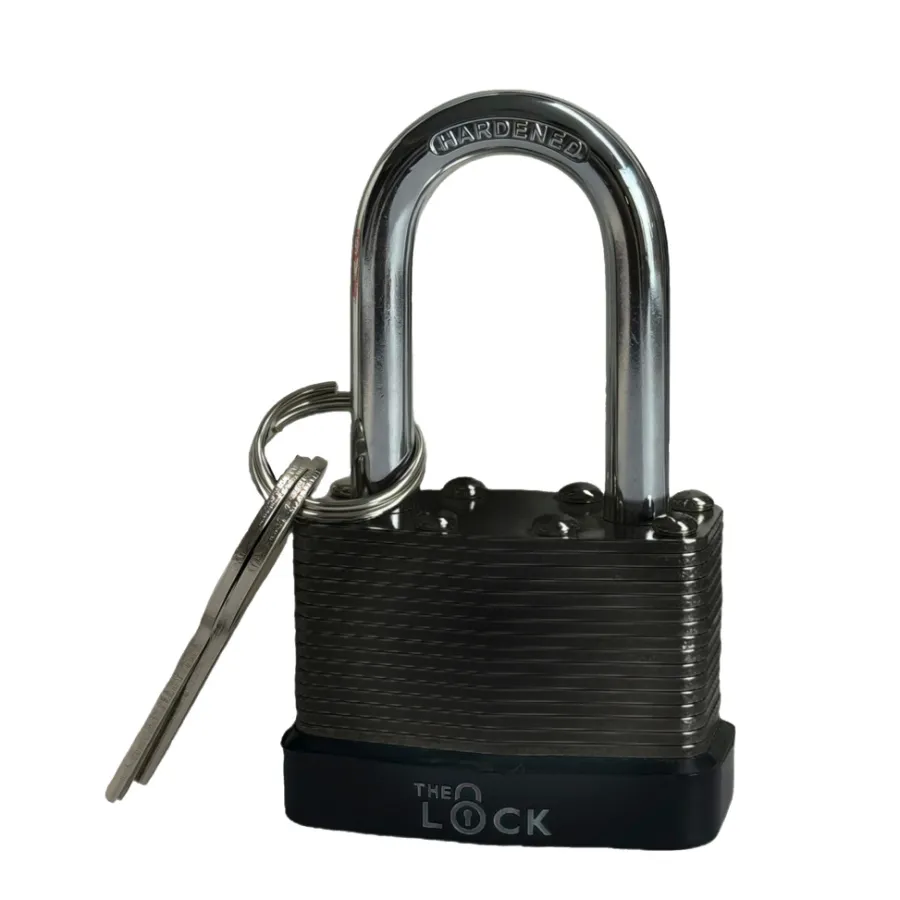 The lock Hængelåse*Hængelås Heavy Duty m/to nøgler 45 mm zink Sort