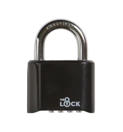 The lock Hængelåse*Hængelås m/kode i bunden 56 mm Sort