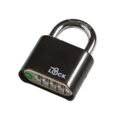 The lock Hængelåse*Hængelås m/kode i bunden 56 mm Sort