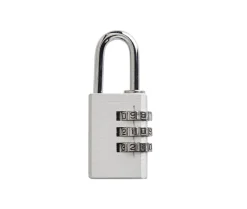 The lock Hængelåse*Hængelås m/kode 30 mm aluminium Sølv