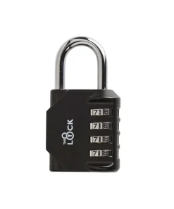 The lock Hængelåse*Hængelås m/kode 42 mm zink Sort