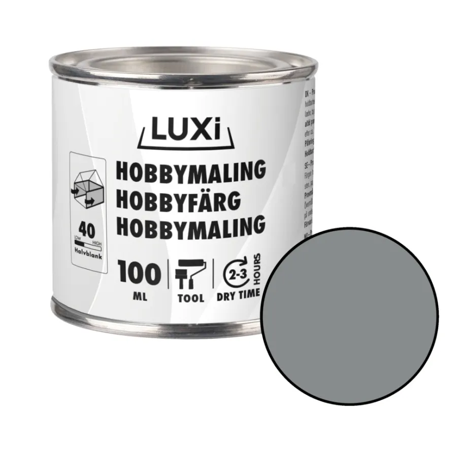 LUXI® Hobbymaling*Hobbymaling 100 ml - Sølv