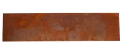 HORTUS Bedafgrænsning & Minihegn*bedkant corten med bukket kant 24 x 100 cm