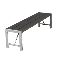 HORTUS Havebænke*bænk H-model nonwood 180 cm antracitgrå