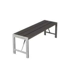 HORTUS Havebænke*bænk H-model nonwood 123 cm antracitgrå