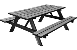 HORTUS Bord/Bænkesæt*bord-/bænkesæt fyrretræ sort 177 x 155 cm sort (grundmalet)
