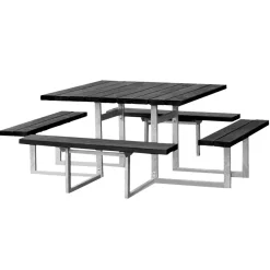 HORTUS Bord/Bænkesæt*8'eren bord-/bænkesæt sort sort (grundmalet)