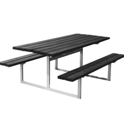 HORTUS Bord/Bænkesæt*FRIGG bord-/bænkesæt sort 175 x 140 cm Grundmalet sort