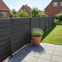 HORTUS Komposithegn*komposithegn startsæt H147 x B168 cm Antracitgrå