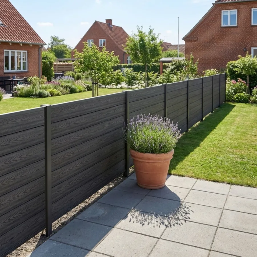 HORTUS Komposithegn*komposithegn startsæt H117 x B168 cm Antracitgrå