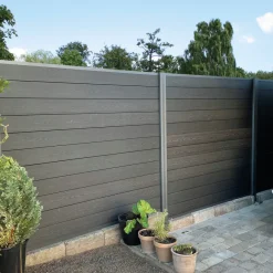 HORTUS Komposithegn*Premium Firen komposithegn tilkøb H126 x B190 cm Antracitgrå