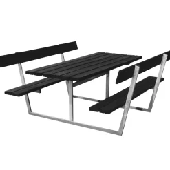 HORTUS Bord/Bænkesæt*SIF bord-/bænkesæt sort 175 x 180 cm Grundmalet sort